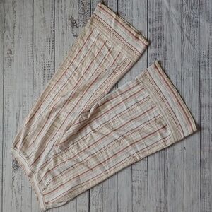 LOFT BEACH STRIPED CROPPED PANTS